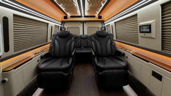 8 passenger sprinter van inside santa ana
