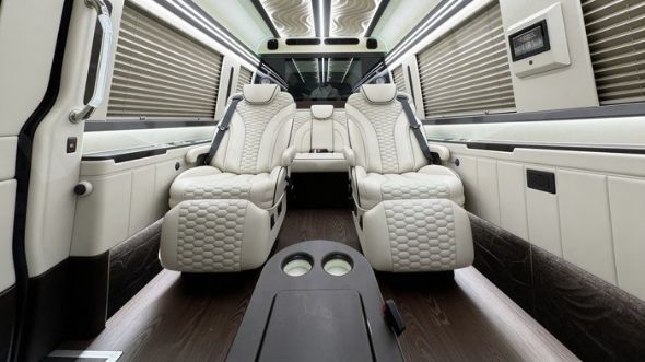 santa ana 8 passenger sprinter van interior