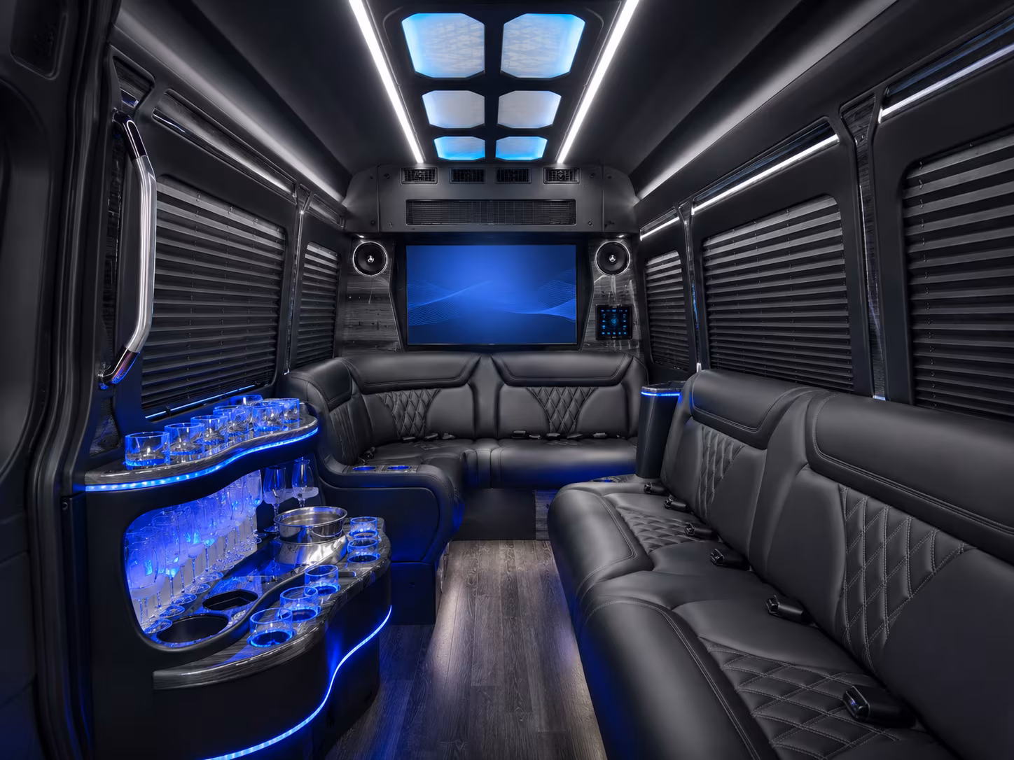santa ana sprinter limousine inside