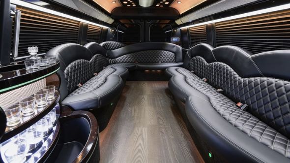 sprinter limousine inside santa ana